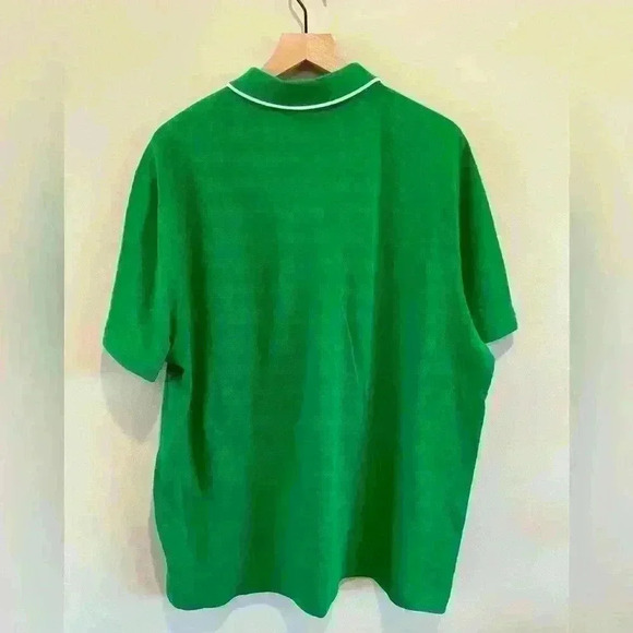 Mens Lacoste Regular Fit Green Mesh Cotton Polo Shirt  8. Kelly Green - Picture 4 of 4